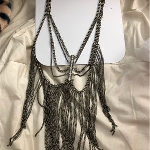 Charming Charlie Crystal Chain Necklace